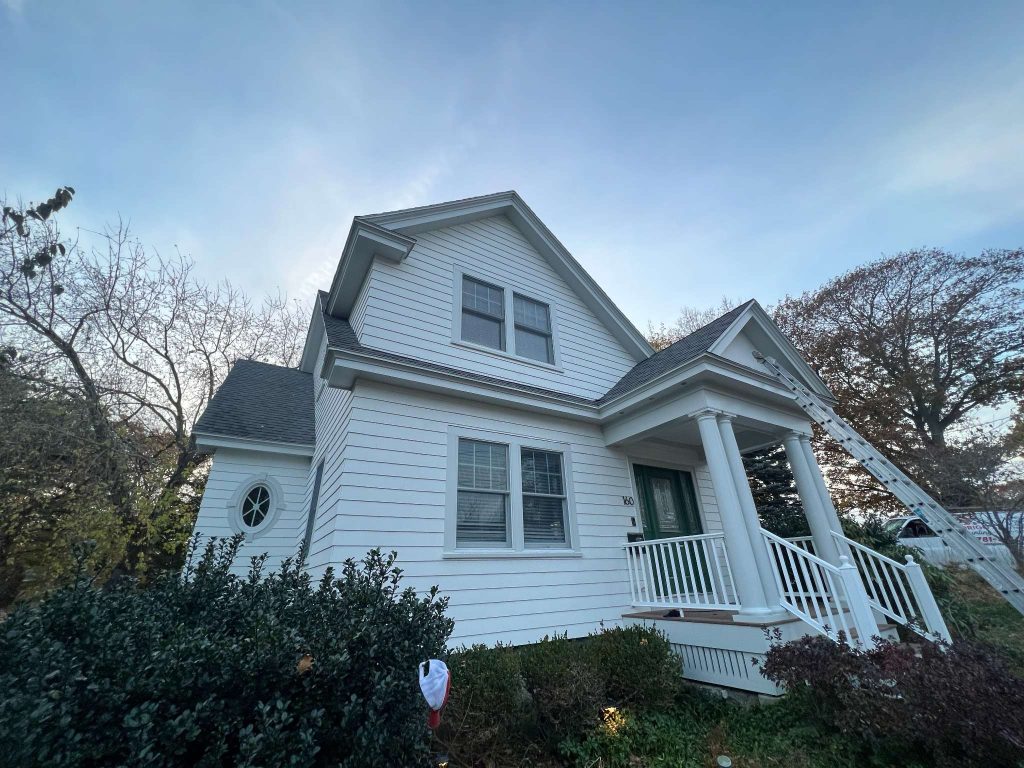 Fresh exterior house painting project designed to improve residential curb appeal