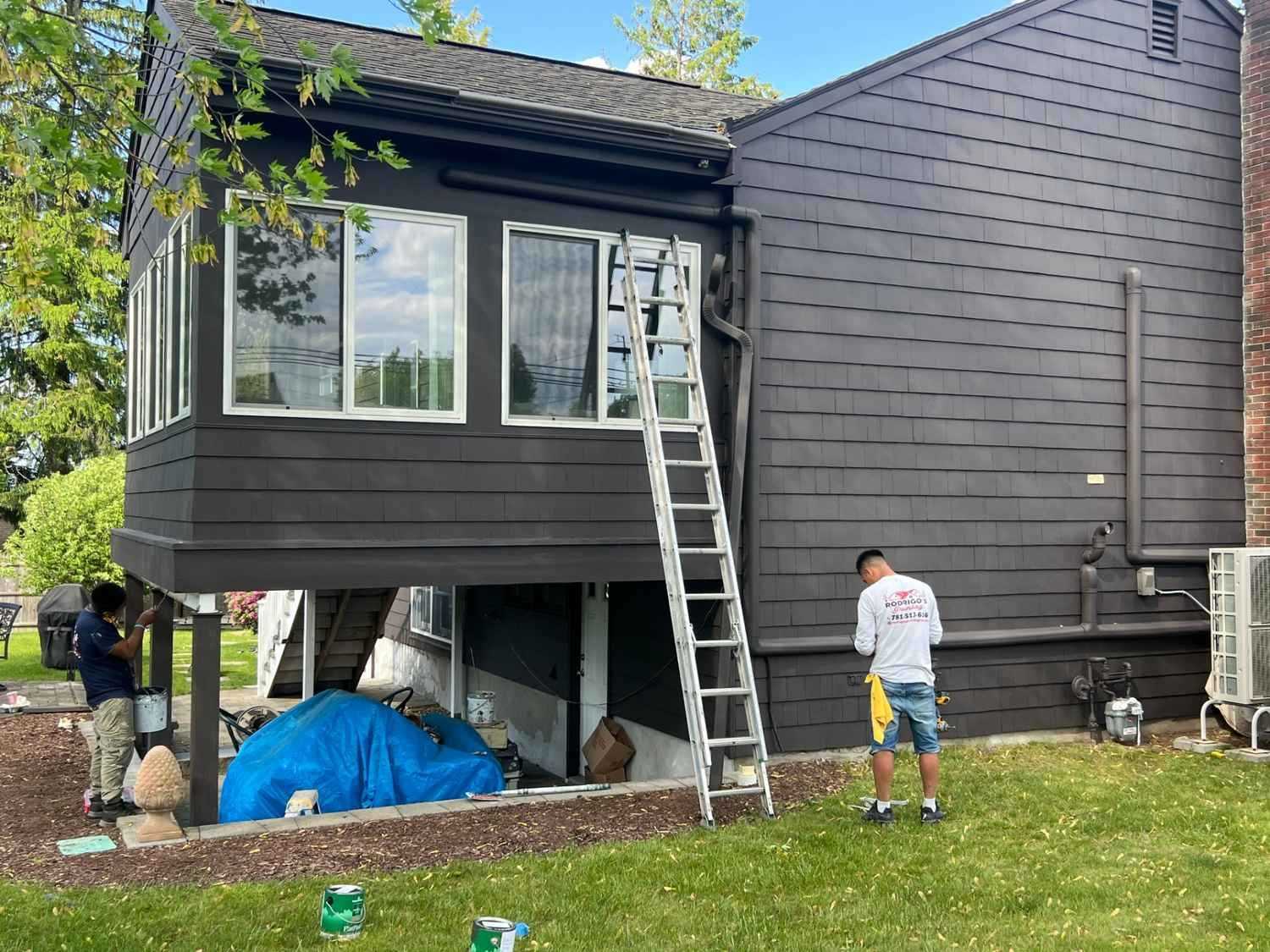 Exterior house painting project in Salem, MA