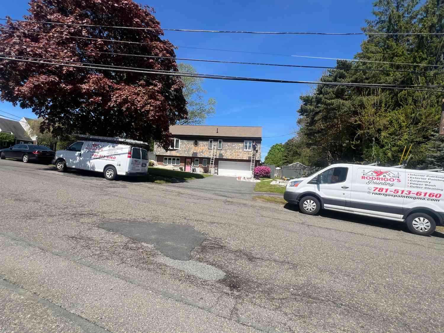 Residential exterior painting in Peabody, MA
